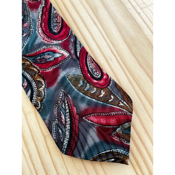 Vintage Oscar de la Renta NWT Silk Necktie Paisley Print - Picture 5 of 5